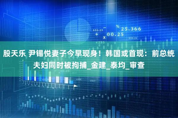 股天乐 尹锡悦妻子今早现身！韩国或首现：前总统夫妇同时被拘捕_金建_泰均_审查