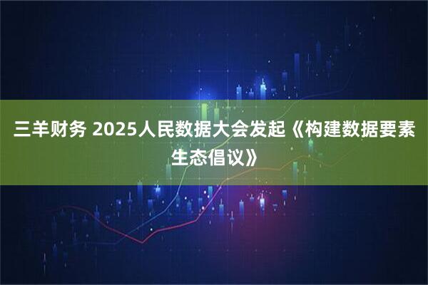 三羊财务 2025人民数据大会发起《构建数据要素生态倡议》